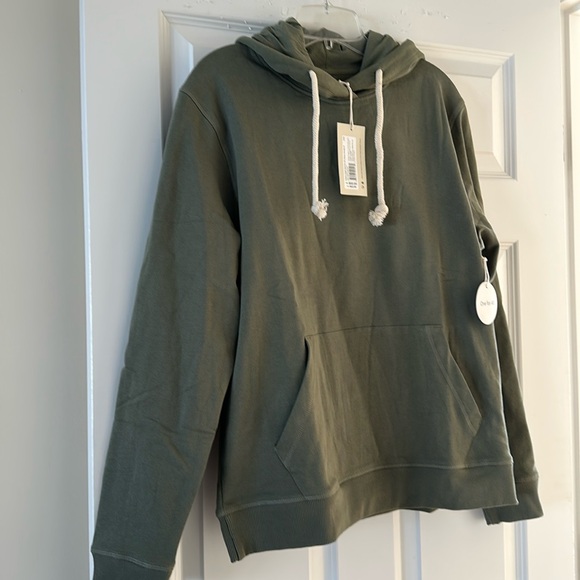 Pact Tops - PACT 100% Organic Cotton Cotton Caper One For All Unisex Hoodie Sage (XS) BNWT
